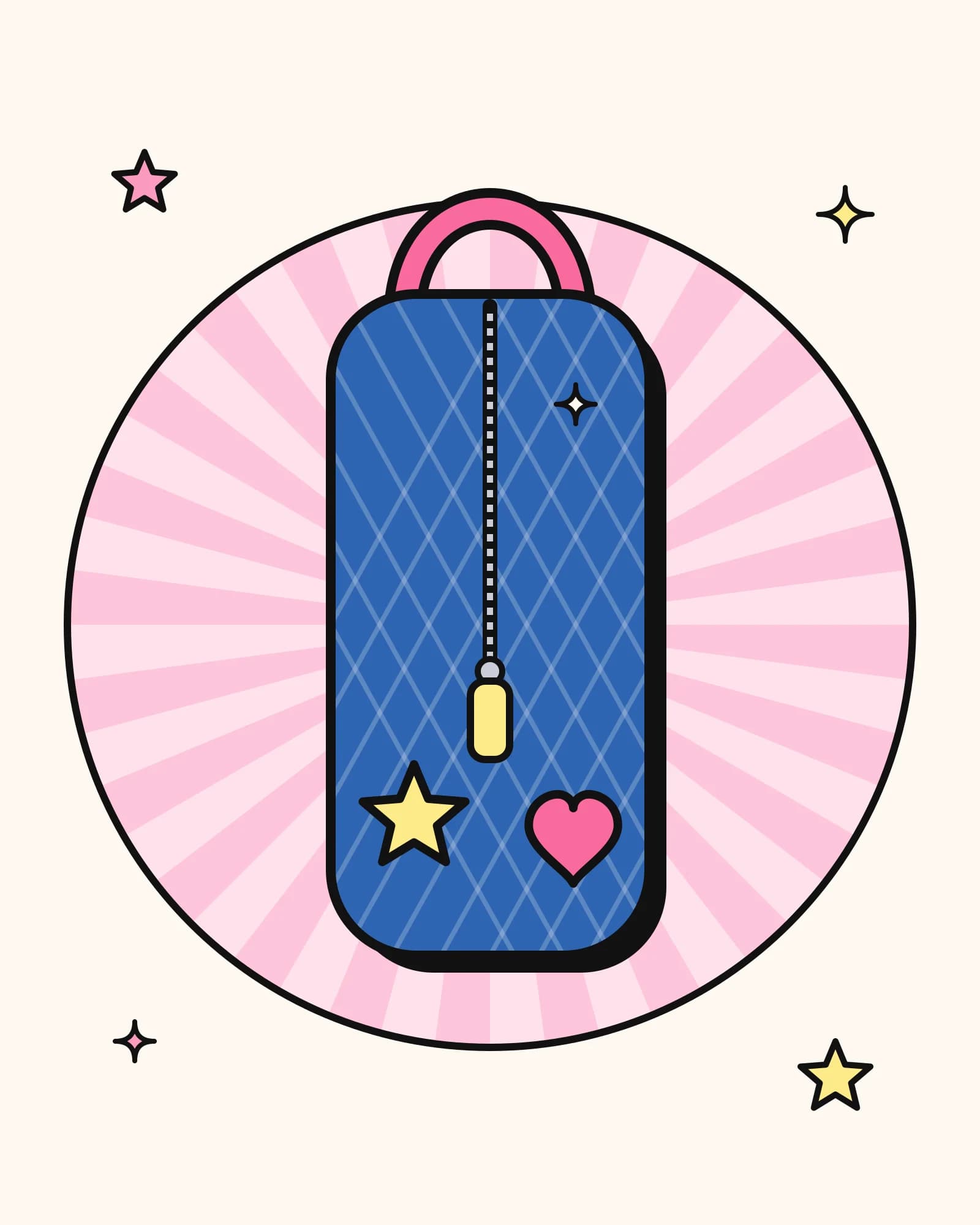 Bolsa acolchoada para lightstick