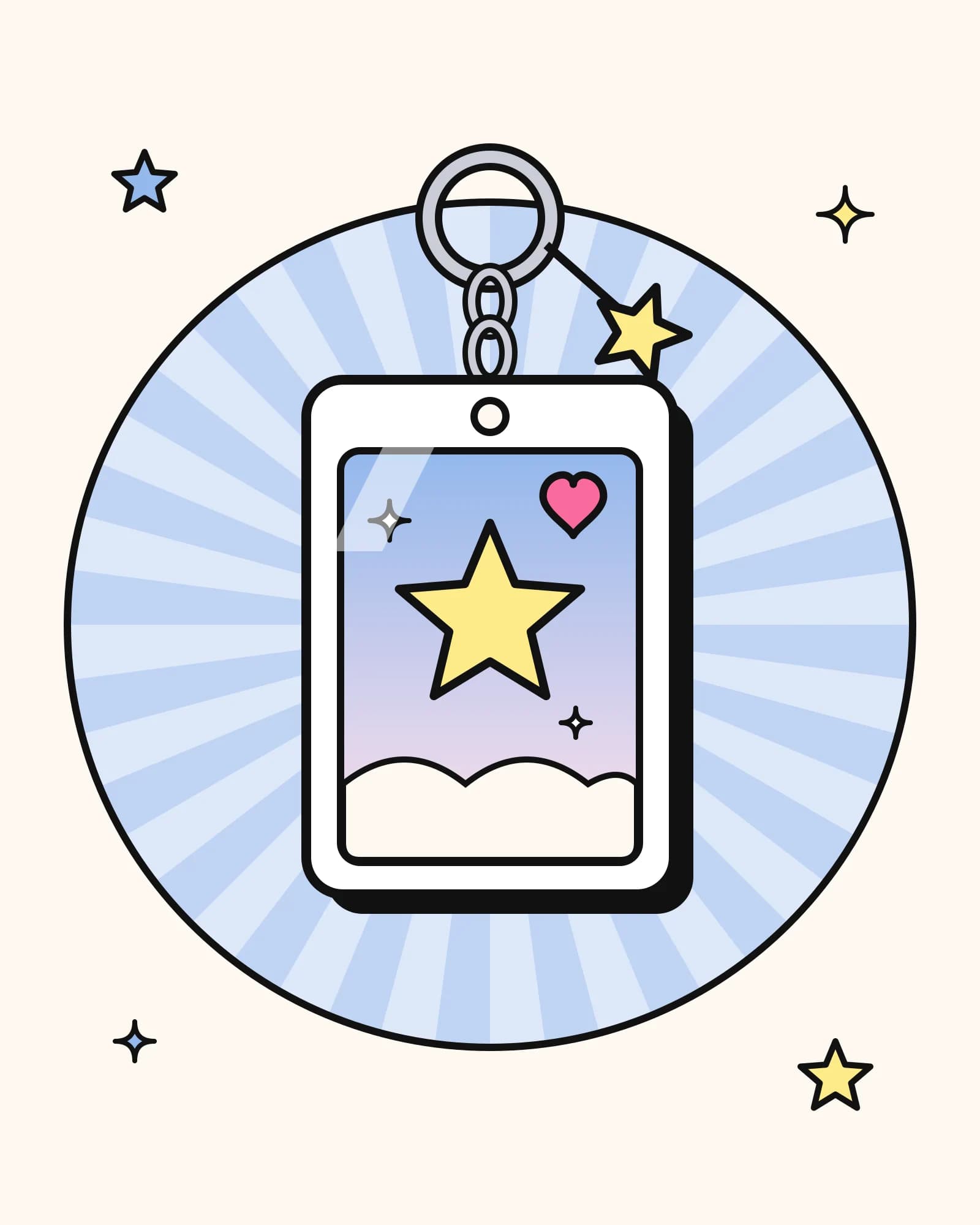 Chaveiro porta-photocard Estrela