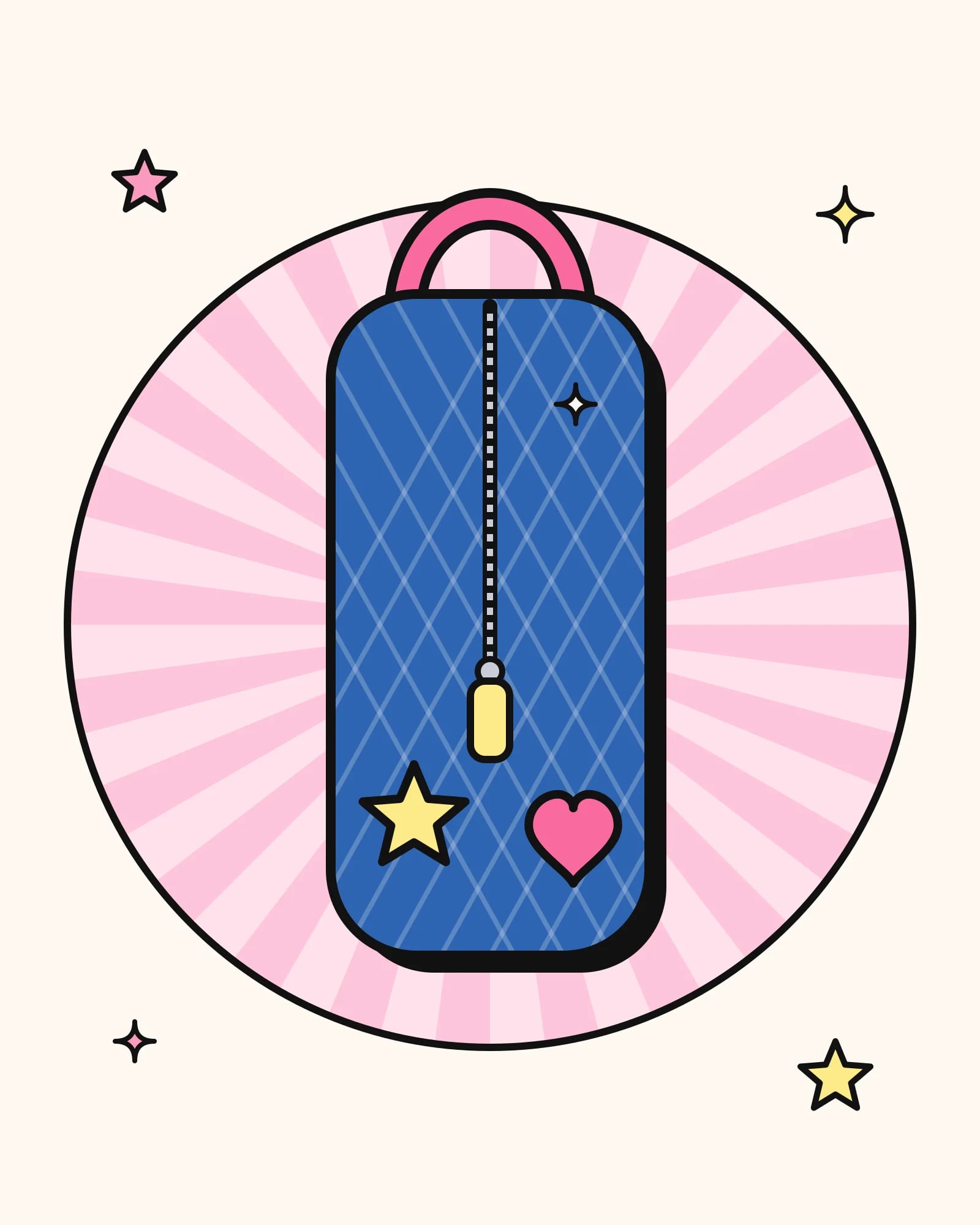 Bolsa acolchoada para lightstick