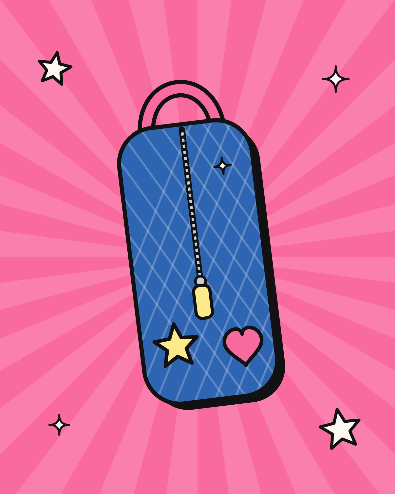 Bolsa acolchoada para lightstick — outro ângulo