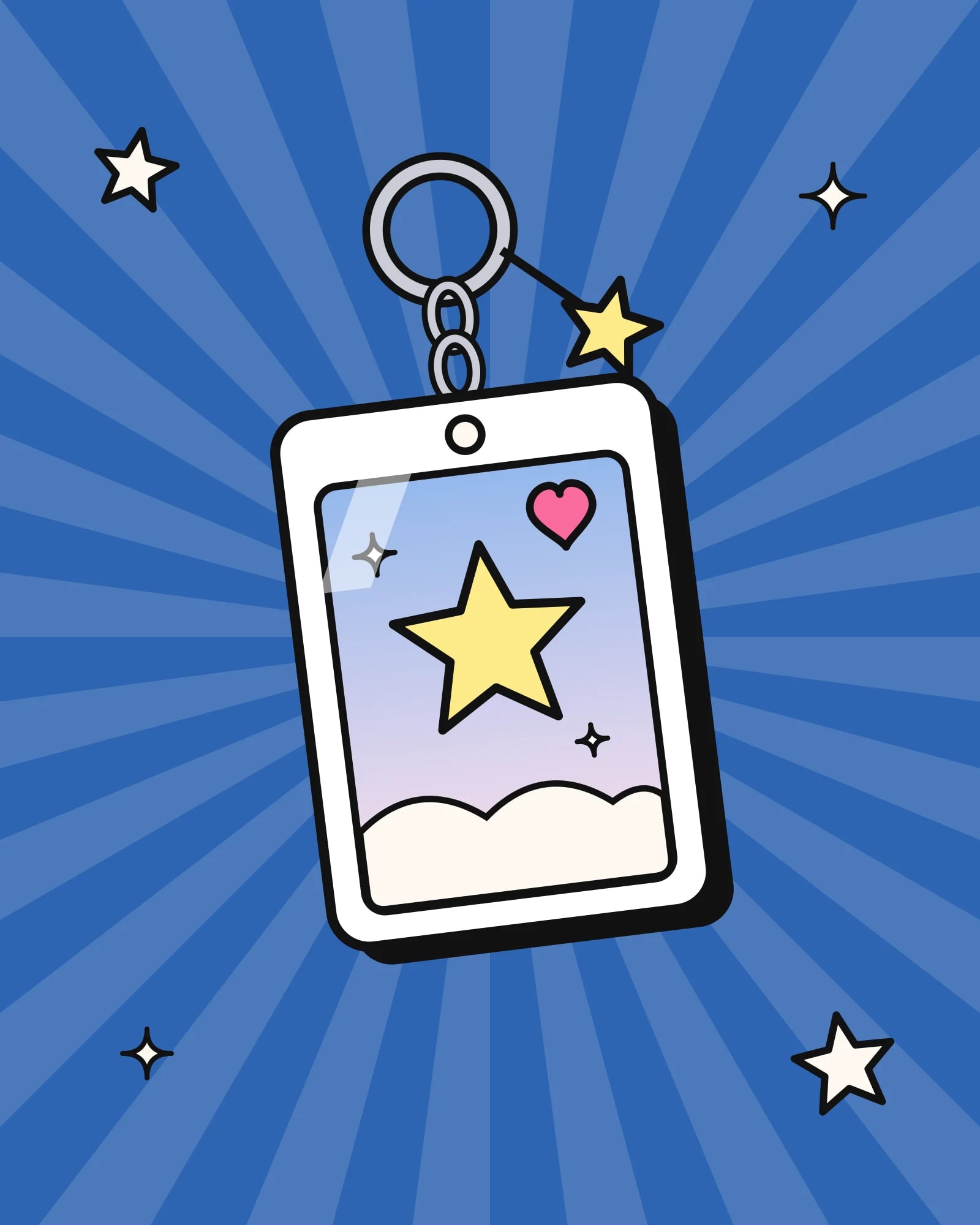 Chaveiro porta-photocard Estrela — outro ângulo