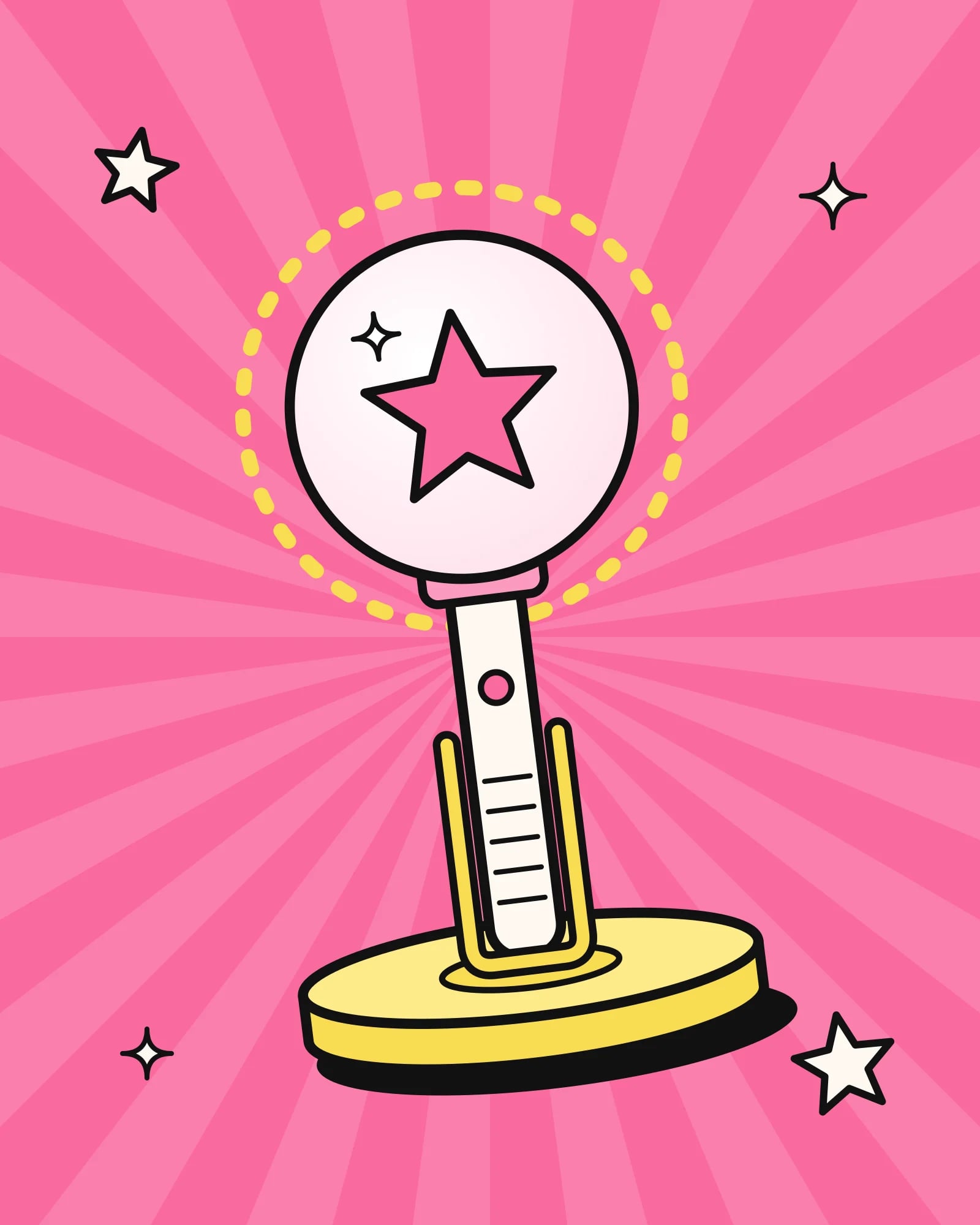 Suporte para lightstick impresso em 3D — outro ângulo